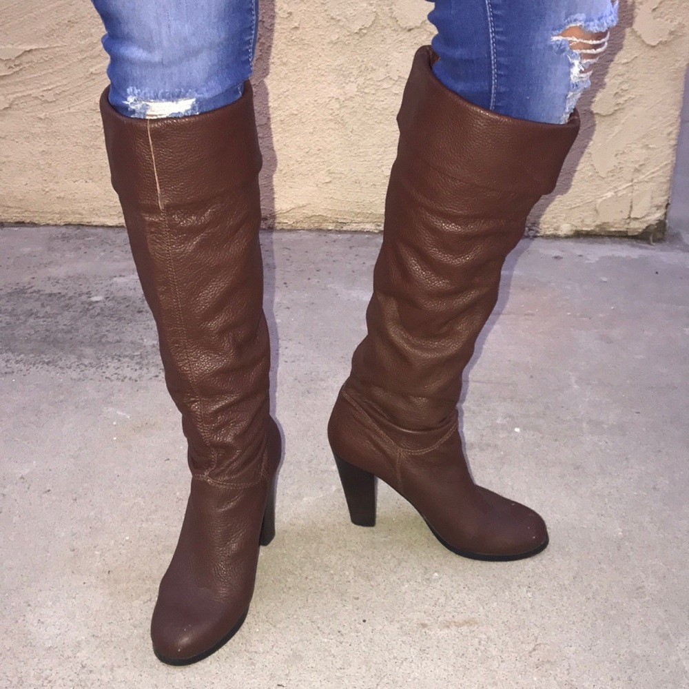 Colin Stuart Brandywine Leather Knee High Boots